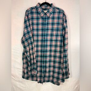 St. John’s Bay 2XLT Super soft 100% Cotton long sleeve flannel button up shirt